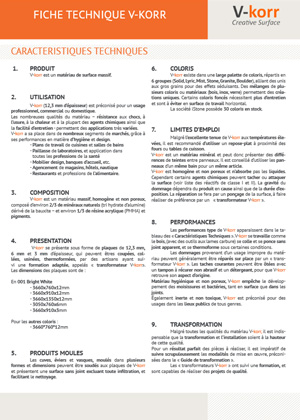 fiche technique V-korr